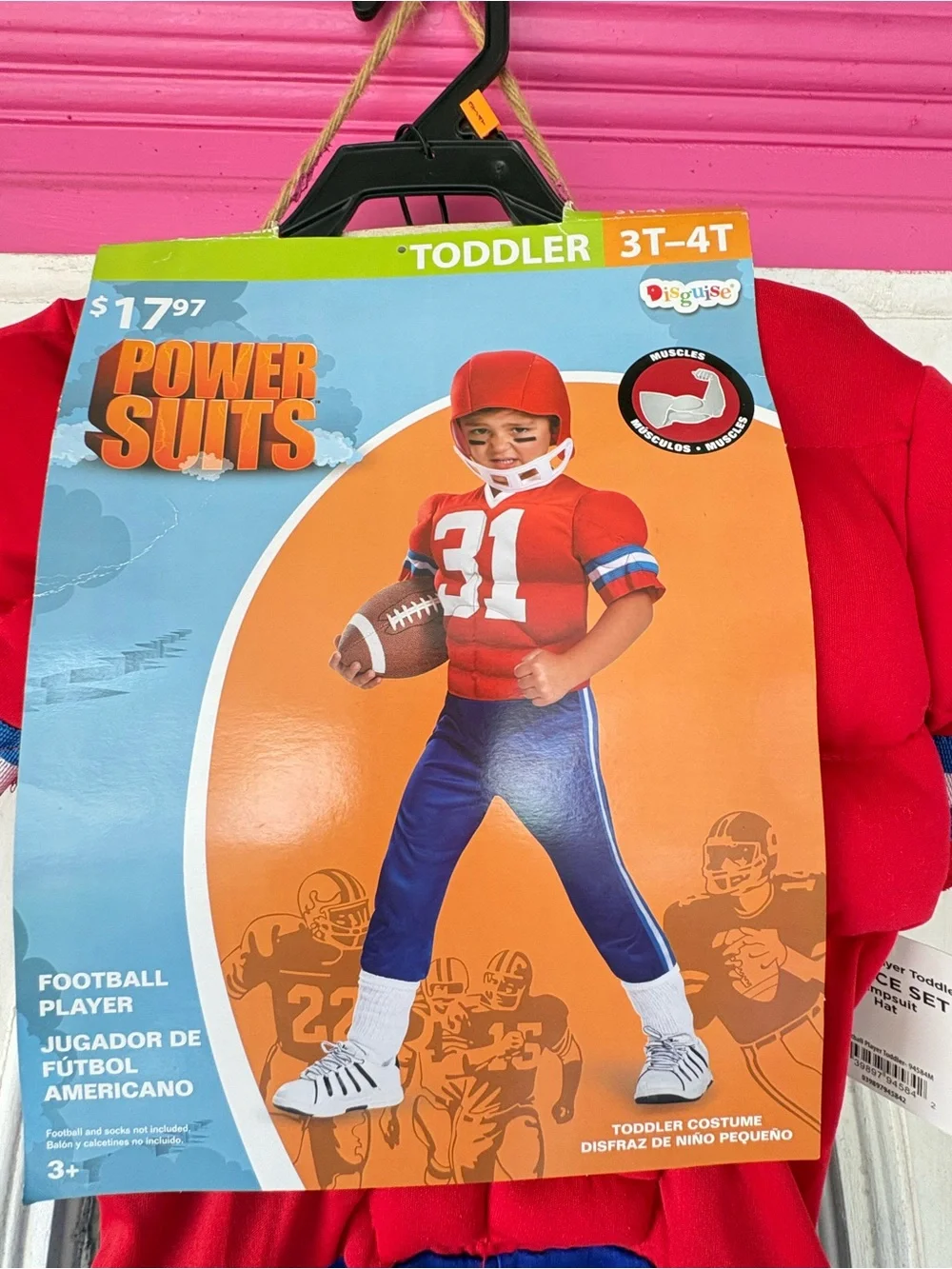 Disguise Toddler Football Player Costume - Red & Blue